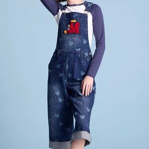Disney Denim Mickey Mouse Silhouette Allover Print
Overalls